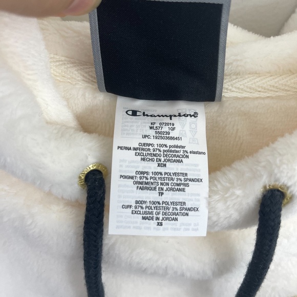 Champion Super Fleece Cream Cropped Sweater XS NWT - Picture 9 of 11